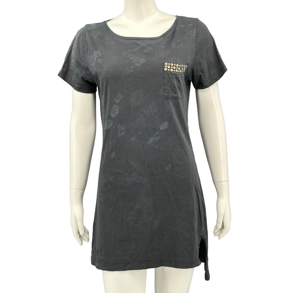 Young Fabulous & Broke Dress Womens Medium Black Embellished Grunge Concert‎